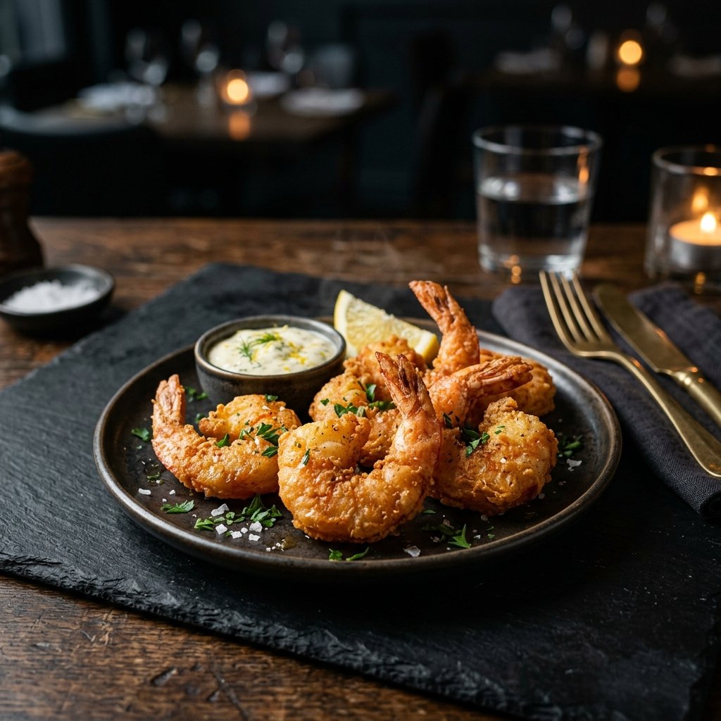 Golden Fried Prawns